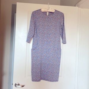 J. McLaughlin 3/4 Length Shift Dress with Pockets